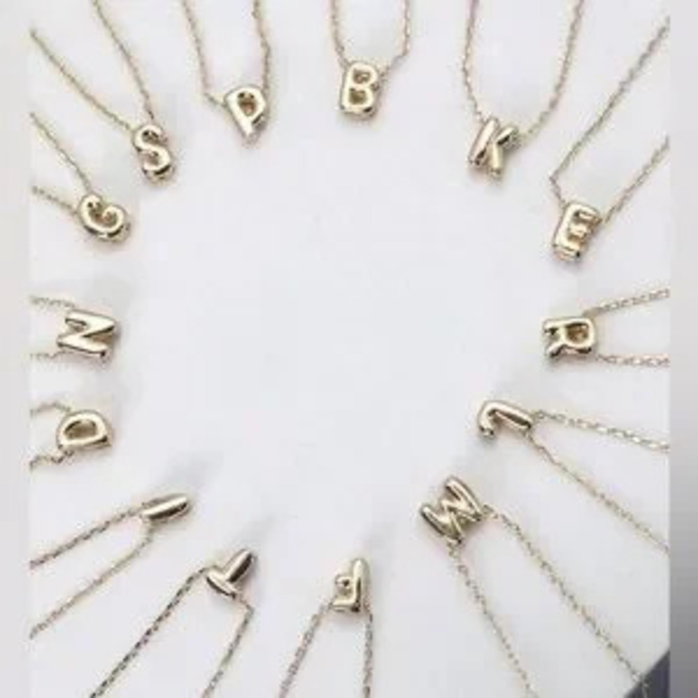 Mini Initial Bubble Necklace (5101)